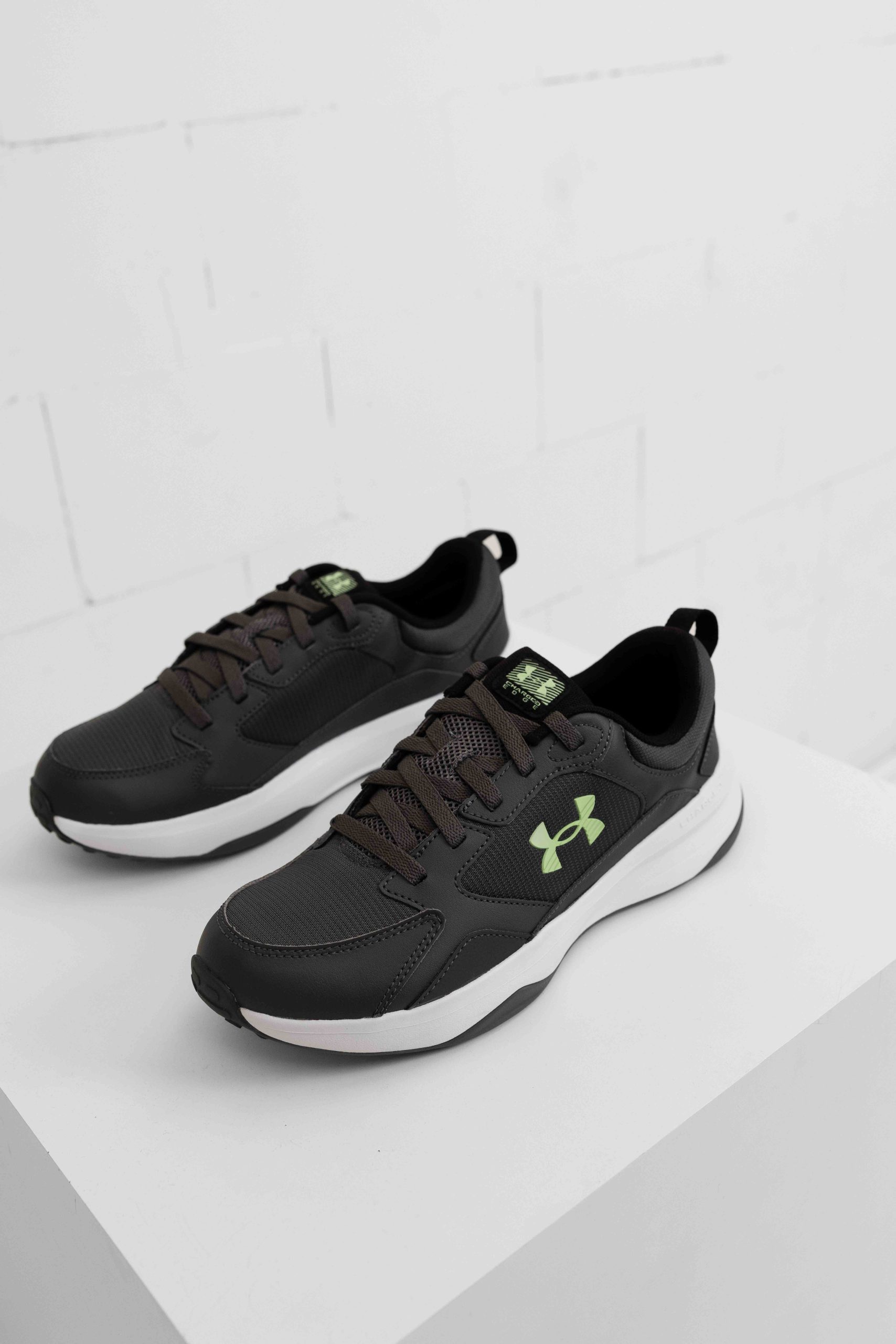 Under Armour Charged Edge Sneakers Heren Donkergrijs/Lichtgroen