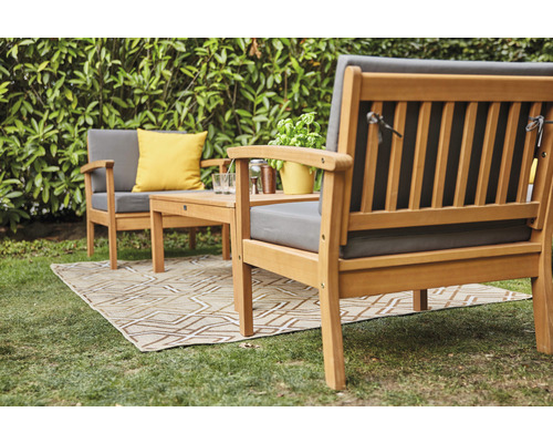 Tavira houten loungeset, 4-delig, grijs