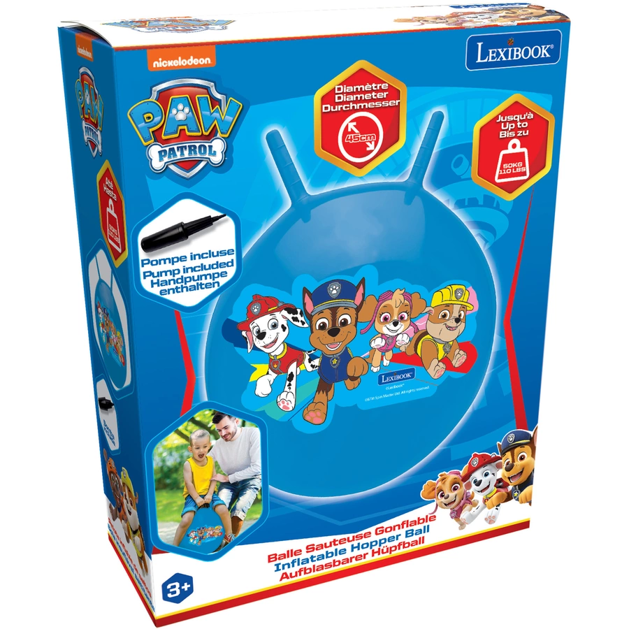 LEXIBOOK Paw Patrol Aufblasbarer Hüpfball, 45cm