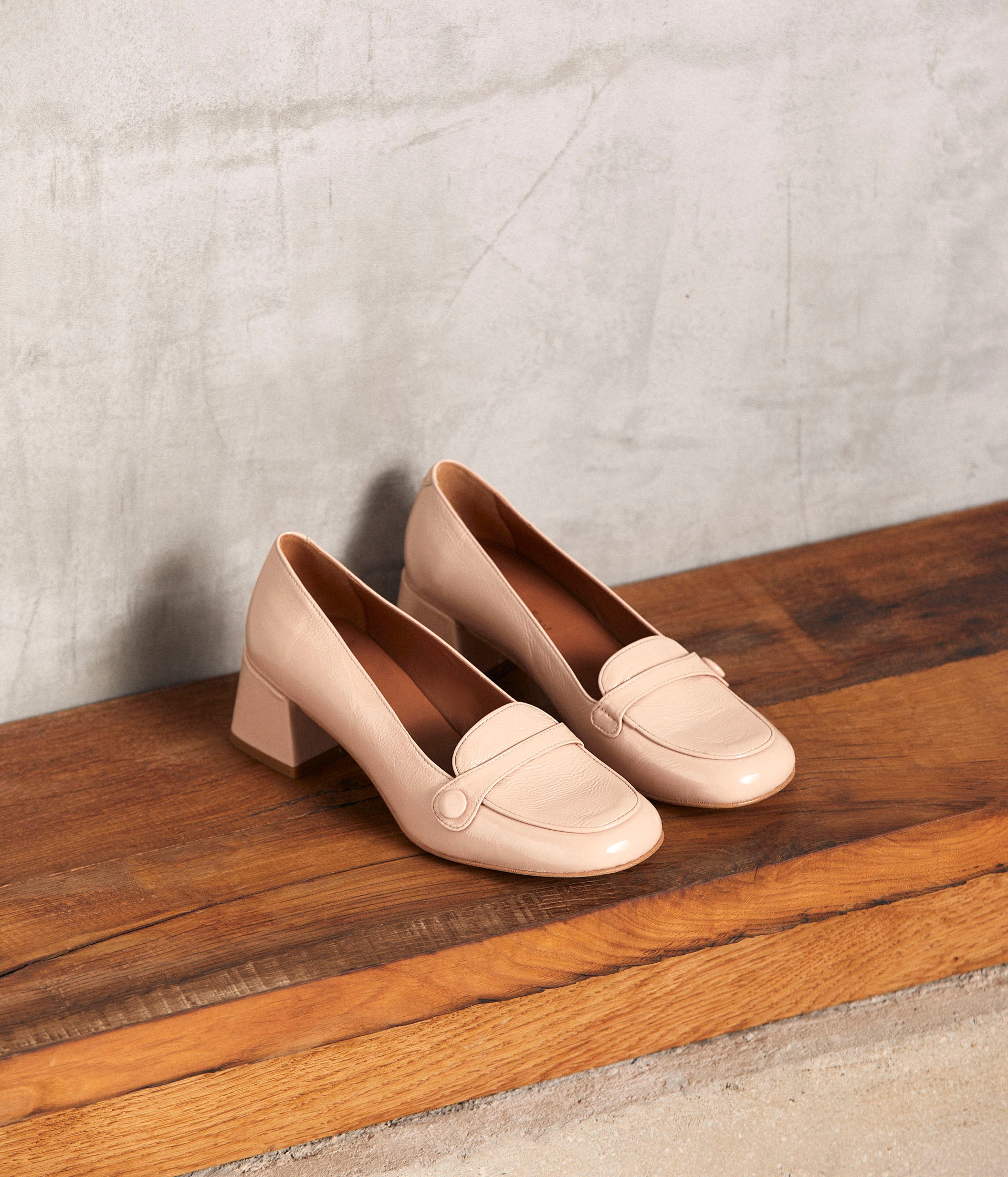 Mocassins rose poudré Anatole