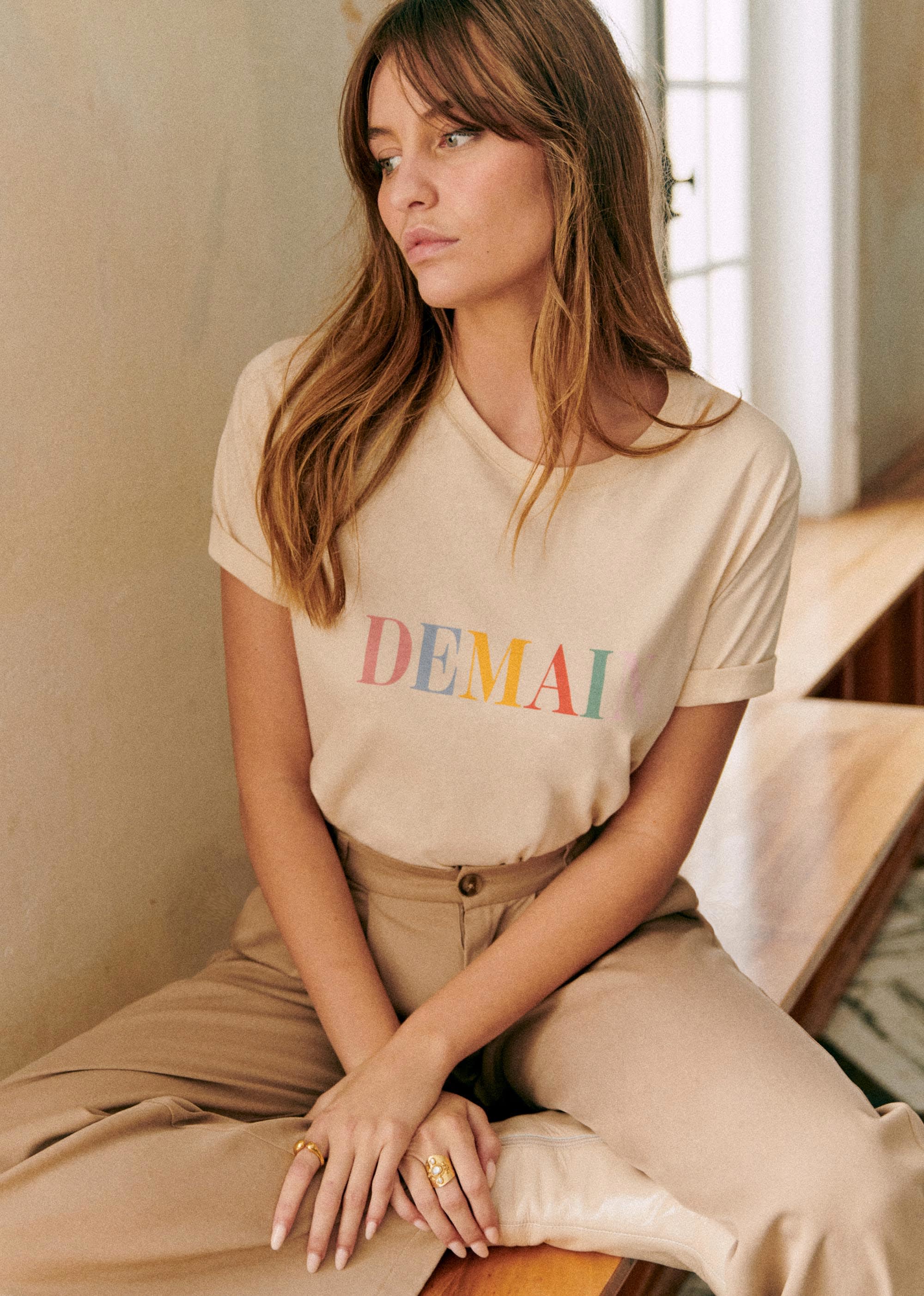 T-Shirt Demain - Crème / Multico - E-SHOP/T-SHIRTS 5905327
