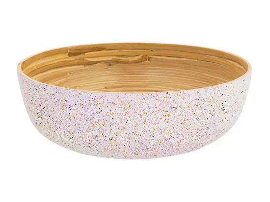 Centre de table en bambou beige D30x10h cm