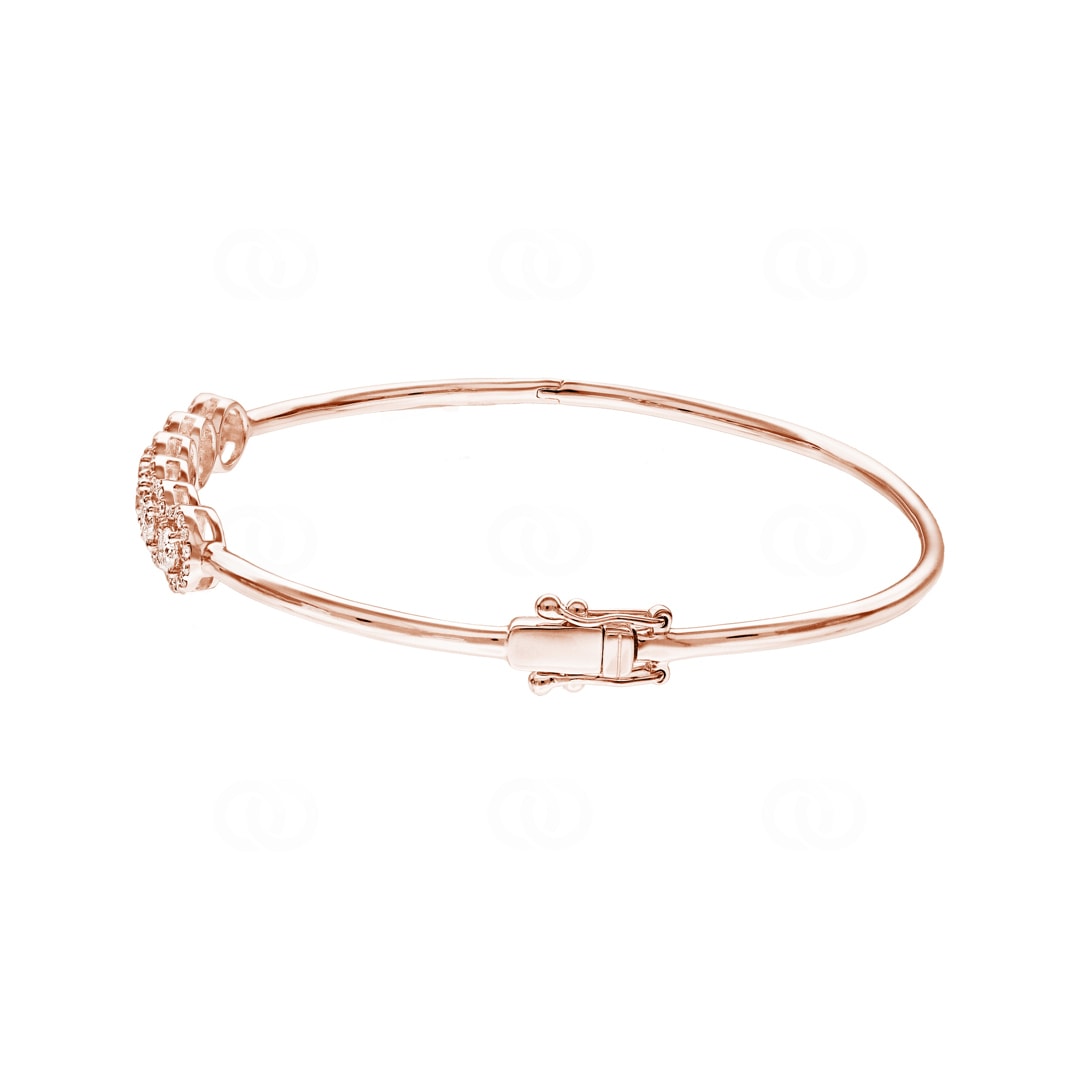1.00 Karat Halo Diamantarmreif 750/18 K Roségold