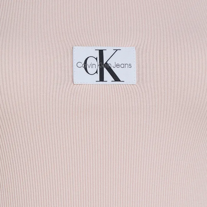 Calvin Klein Woven Label Rib Tanktop Dames