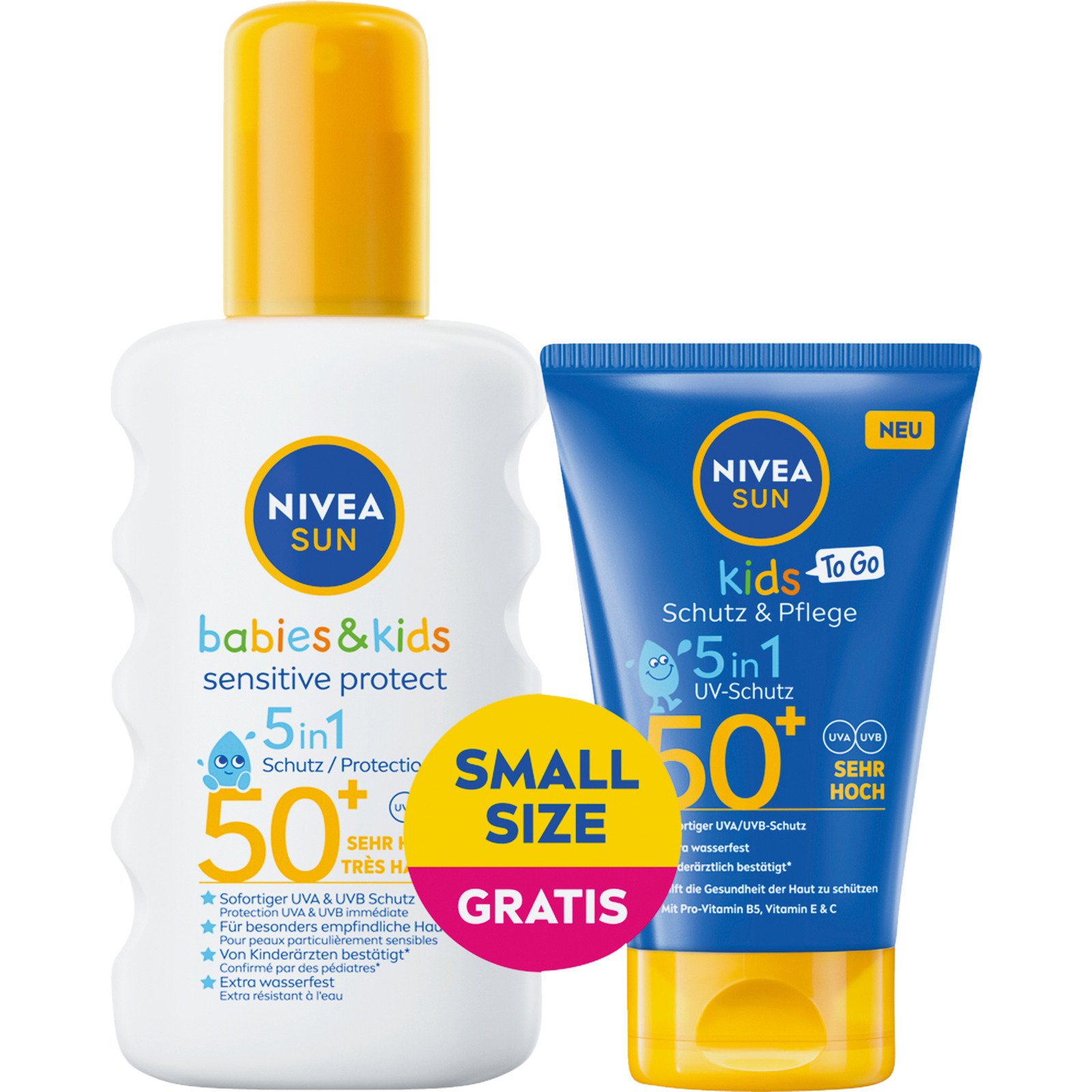 Nivea Sun Mix Sonnenspray & Sonnencreme SPF 50+ Kids 200 + 50 ml