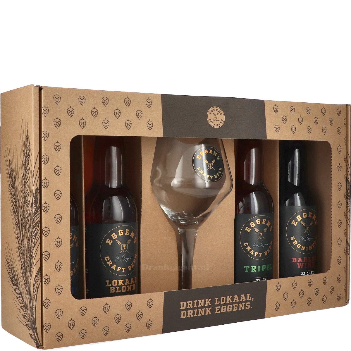 Eggens Bierproeverij Cadeaupakket met Bokaal 132 cl