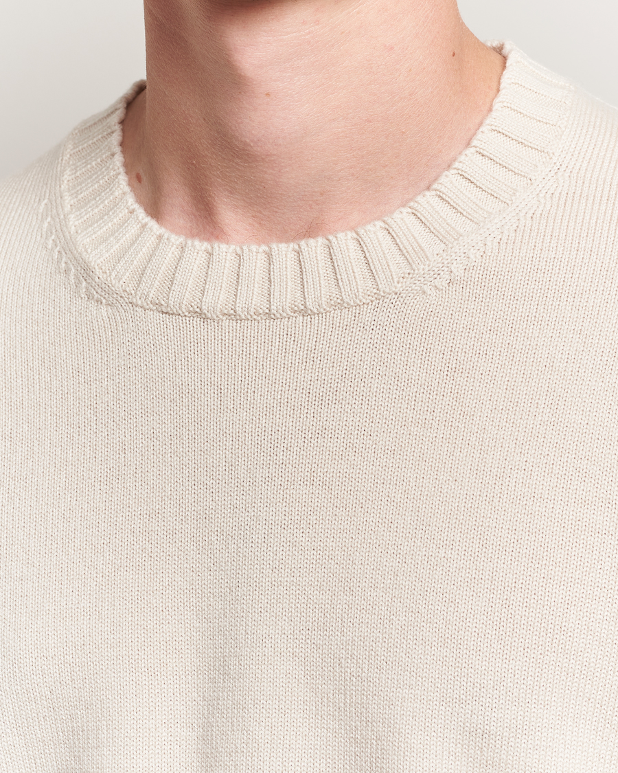 Piacenza Cashmere Brushed Wool Crew Neck Latte