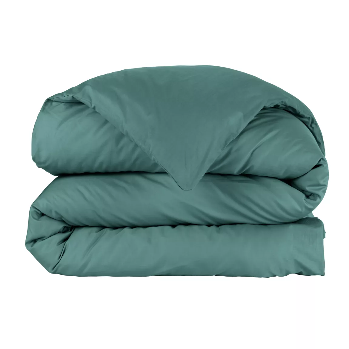 Housse de couette percale de coton (240 x 220 cm) Cali Bleu canard