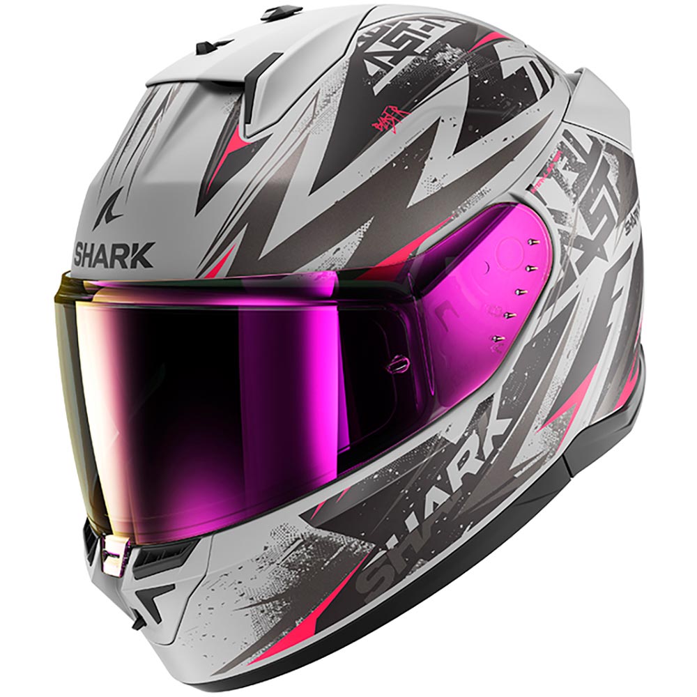 Shark - Casque D-Skwal 3 Blast-R Gris brillant / Noir / Rose