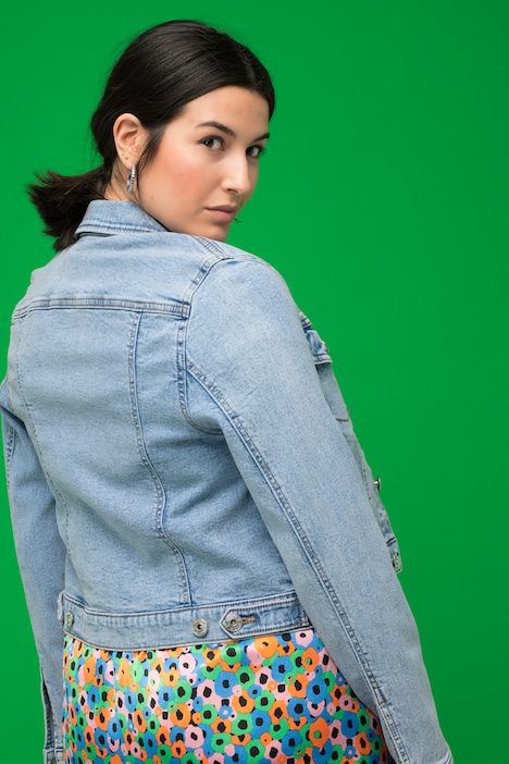 Jeansjacke, Slim Shape, Hemdkragen, Langarm