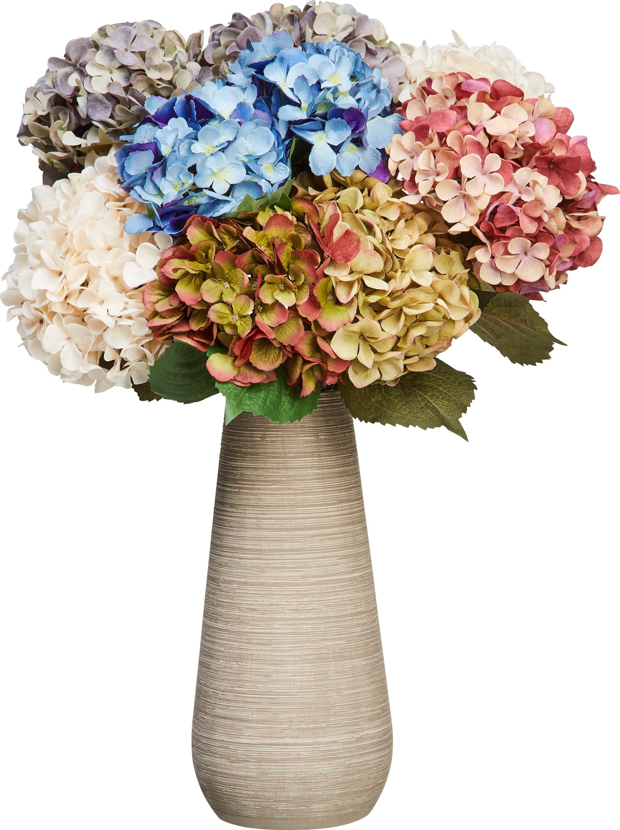 HORTENSIE Kunstpflanze - Weiss / H: 65.0 cm