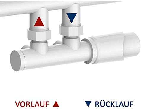 Design Badheizkörper Handtuchwärmer D16W in Weiß - Größe wählbar, Größe:1600x500mm, Anschlussgarnitur:Ohne Anschlussgarnitur