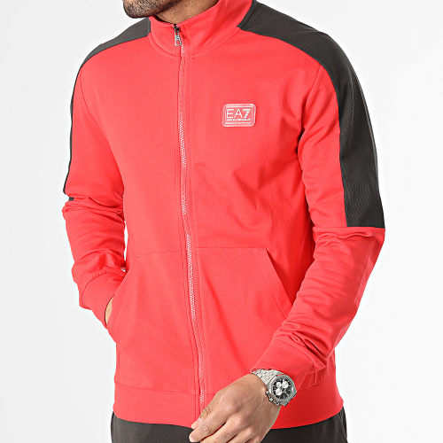 Ensemble De Survetement 3RPV73-PJMHZ Rouge Gris Anthracite