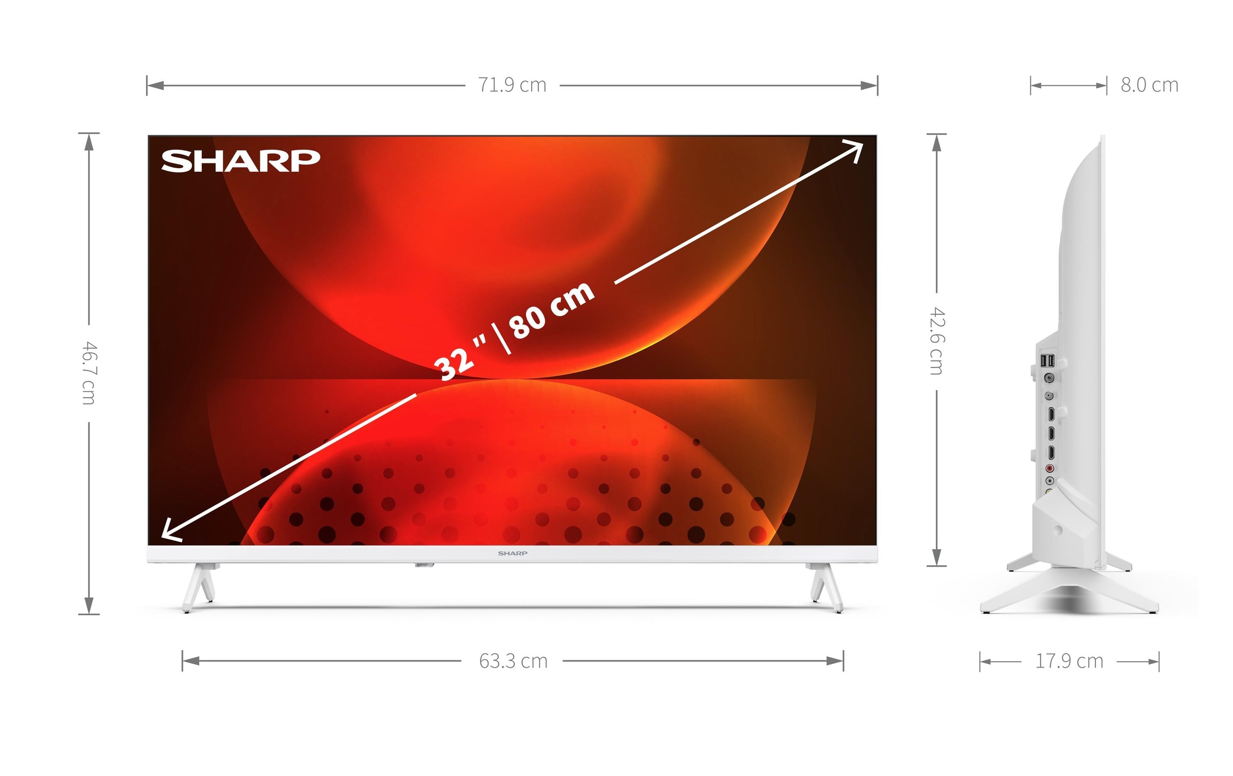 Sharp LED-Fernseher »32FH2EAW 32« 80,96 cm/32 ″ WXGA Android TV