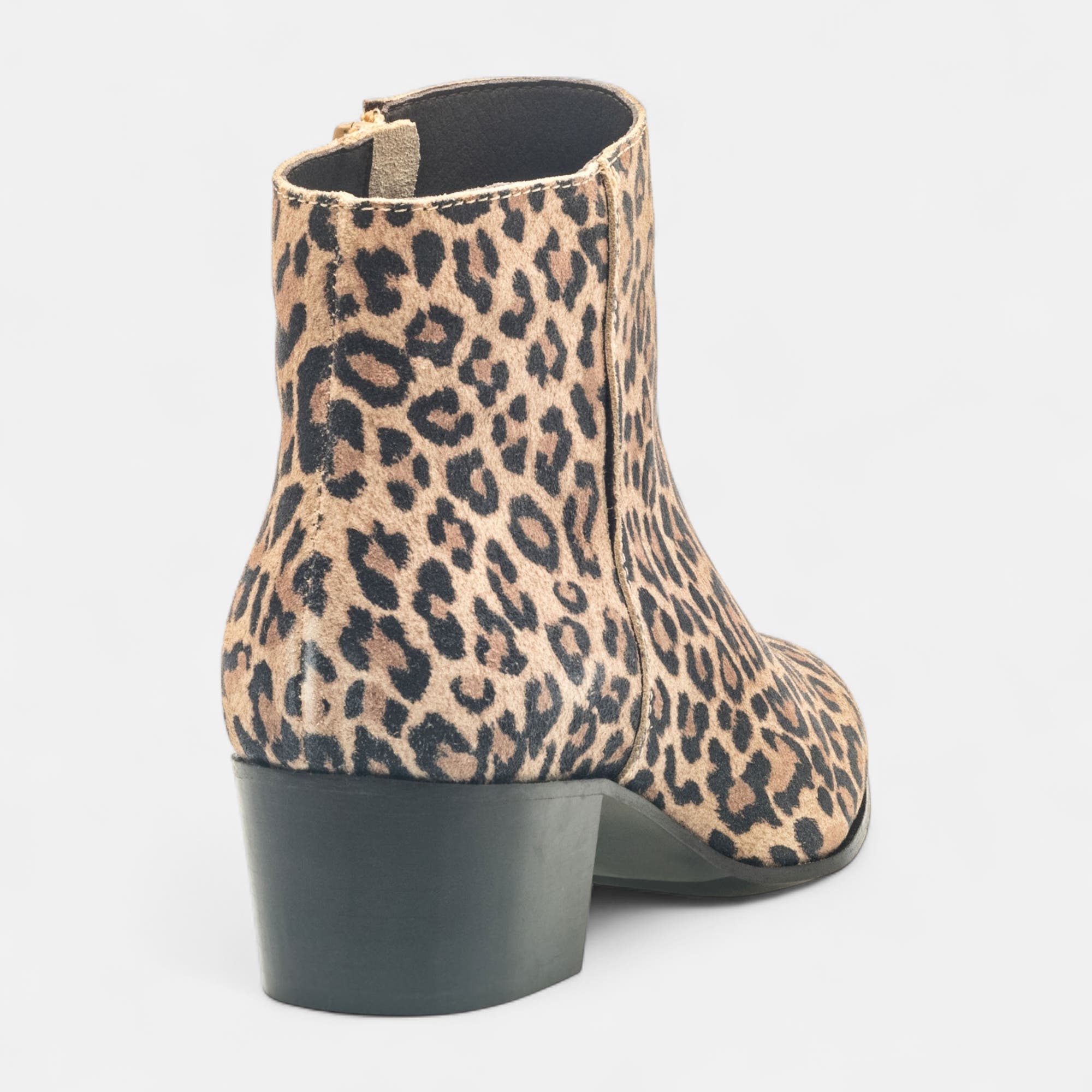 Bottines Femme en cuir cognac