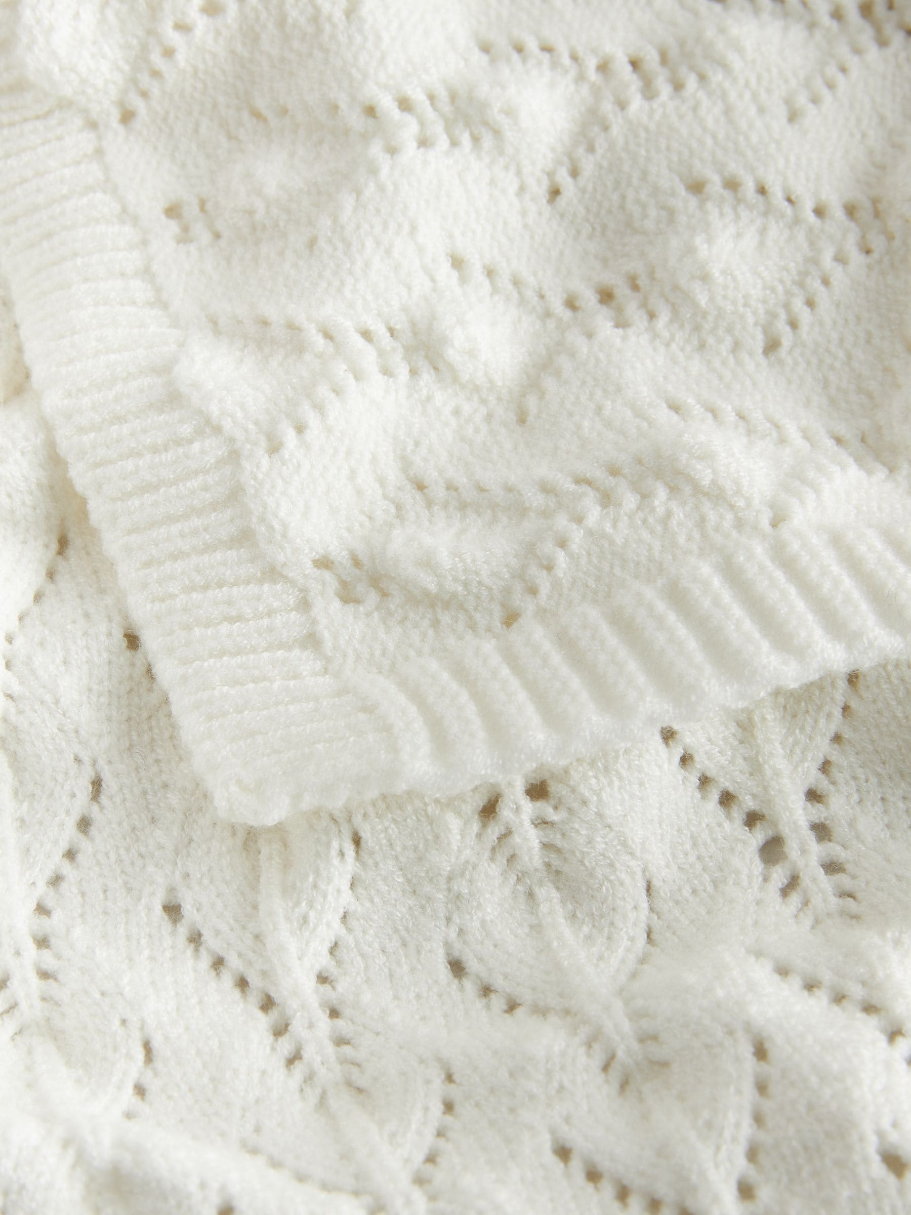Pointelle Stitch Knitted Blanket