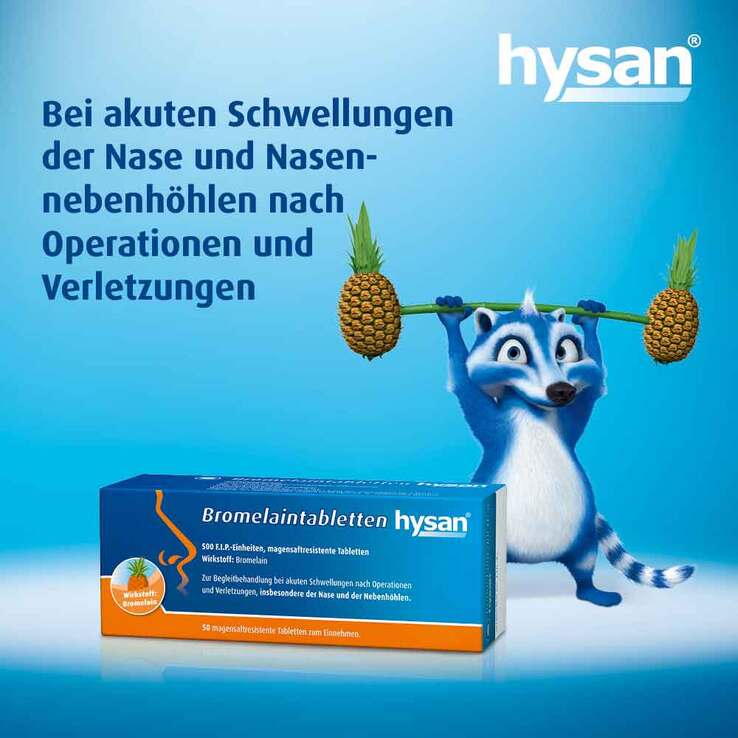 Bromelaintabletten hysan® magensaftresistent Tabletten, 20 St