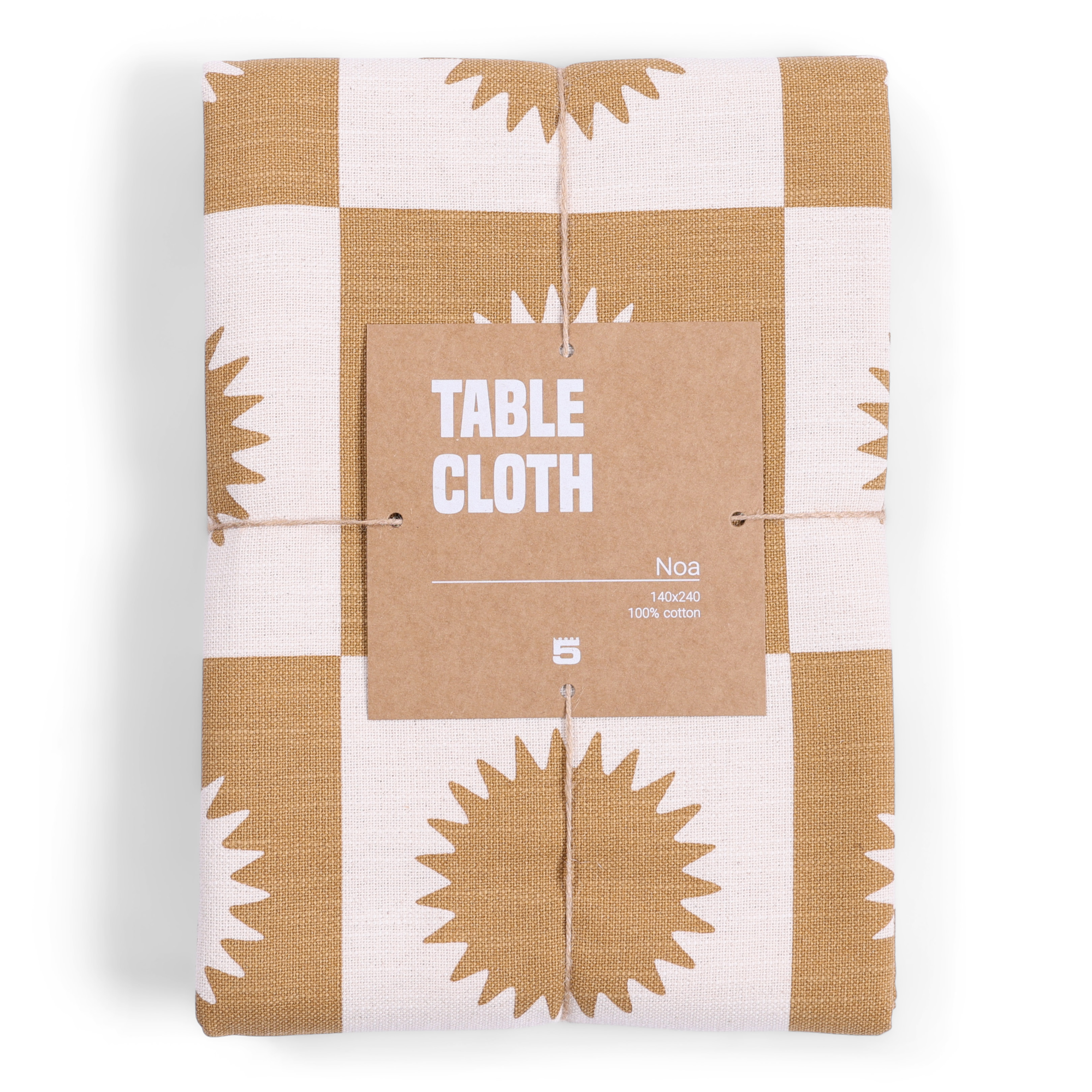 Tafelkleed Noa caramel off white