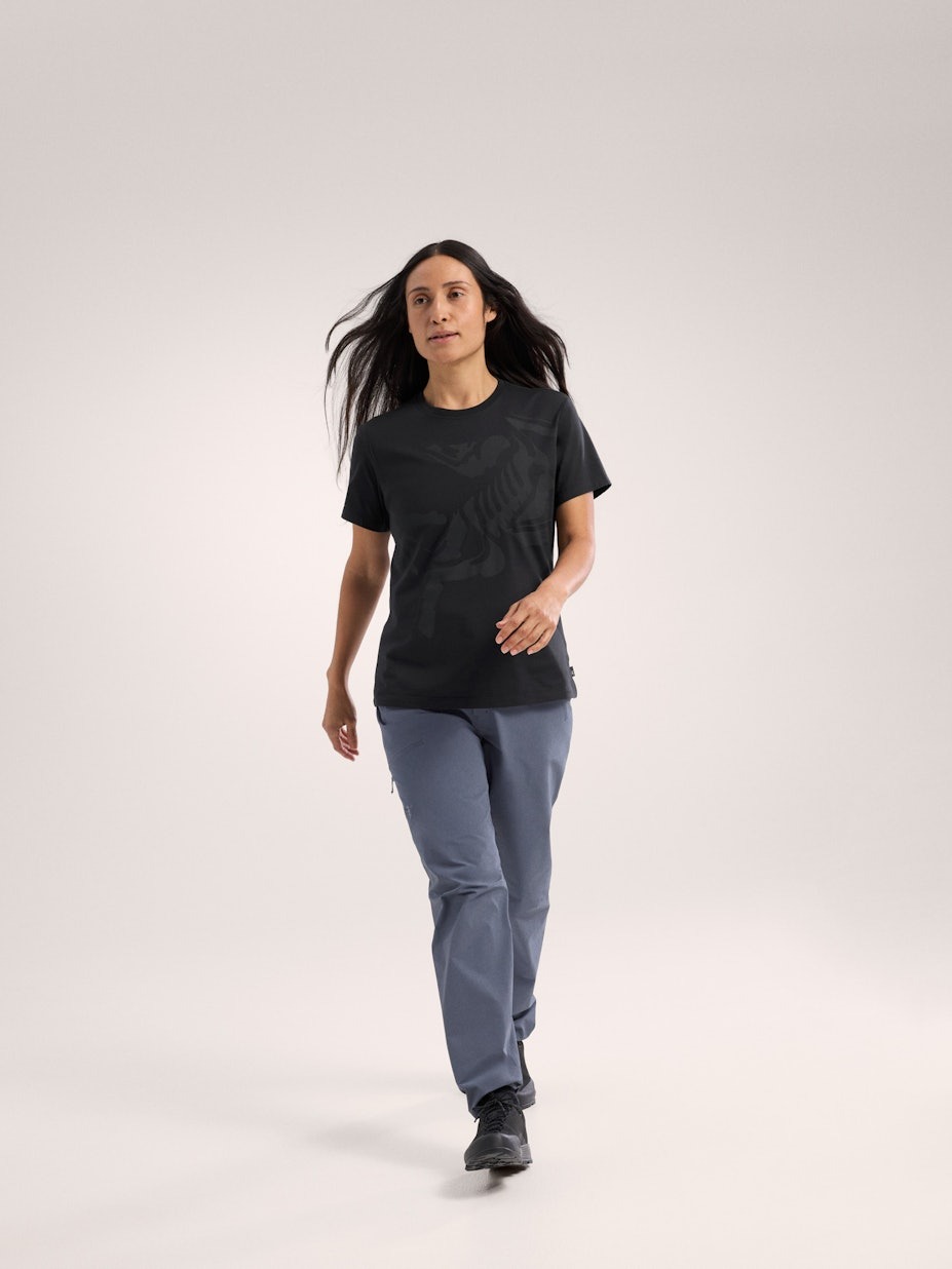 Bird Cotton T-Shirt SS Dame Black