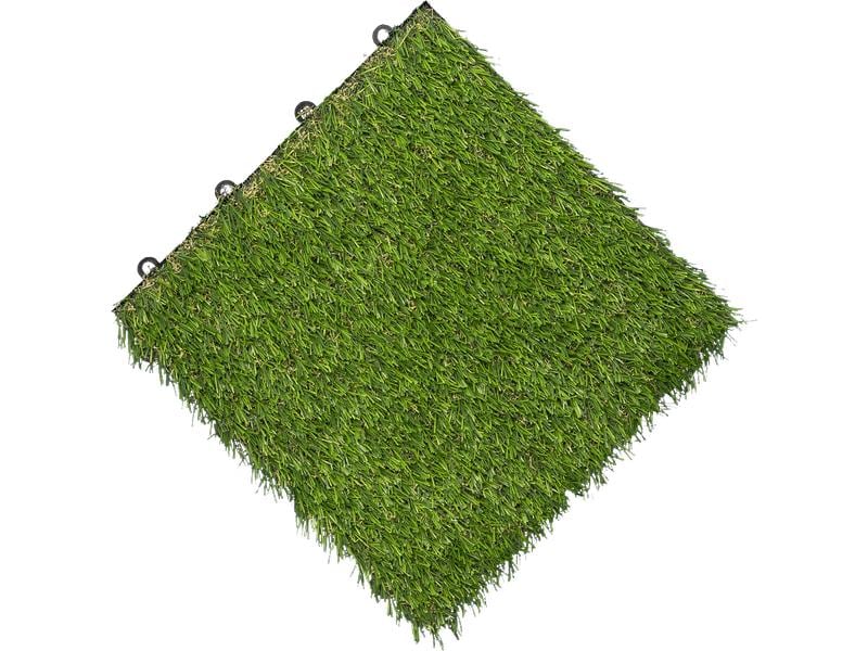 Florco Balkon-& Terrassenplatten Rasen 30 x 30, 11 Stk. Kunstrasen Bodenplatte