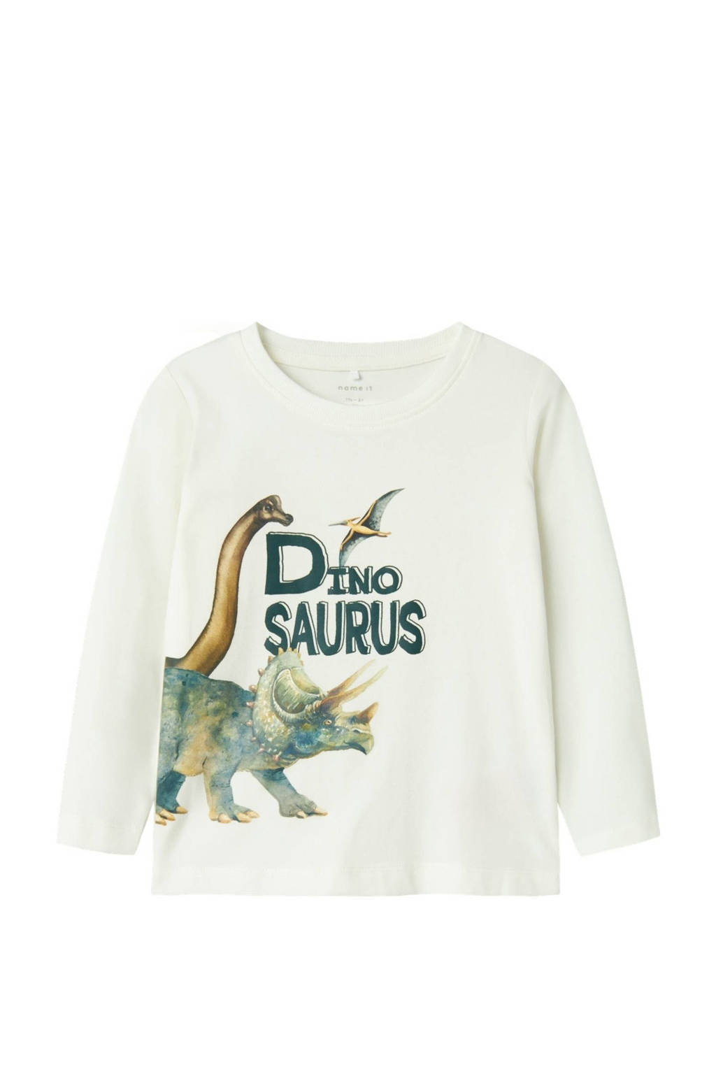 NAME IT longsleeve NMMKAS met printopdruk ecru