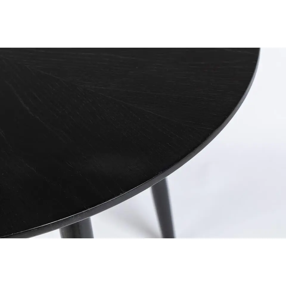 Housecraft Fabio Eettafel Rond Hout 120 cm Zwart