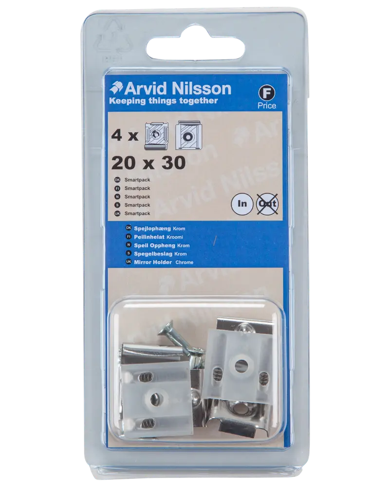 Arvid Nilsson Spejlophæng 20 x 30 mm 4-pak