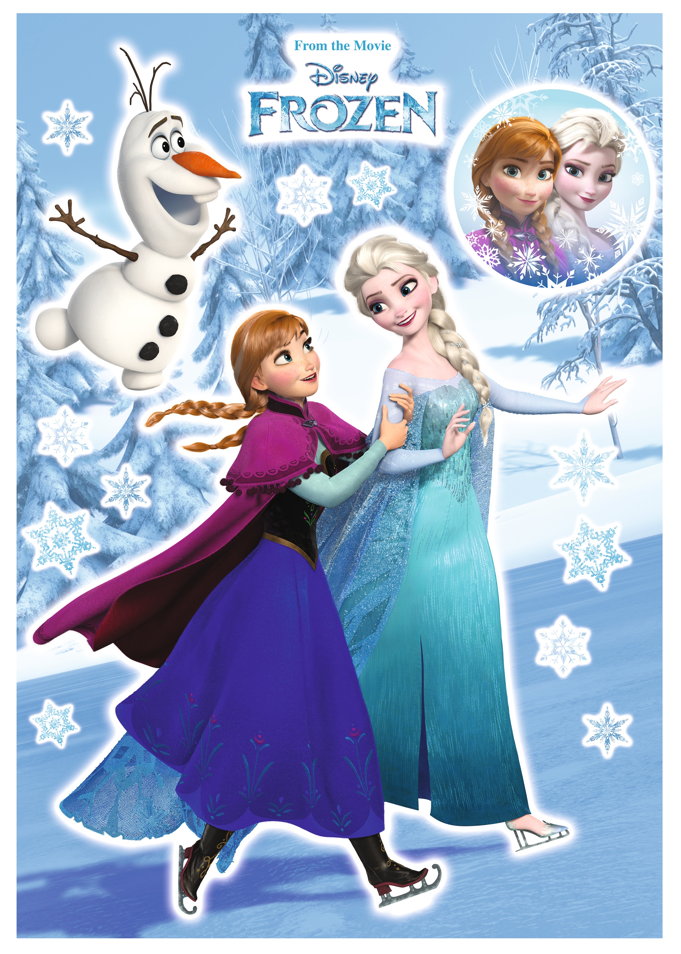 Komar Wandtattoo »Anna und Elsa - Grösse 50 x 70 cm« selbstklebend, Wandsticker, Kinderzimmer