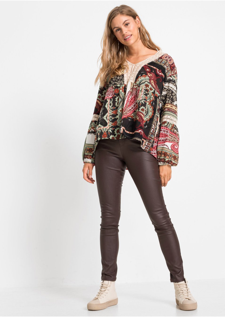 Pantalon extensible push-up enduit