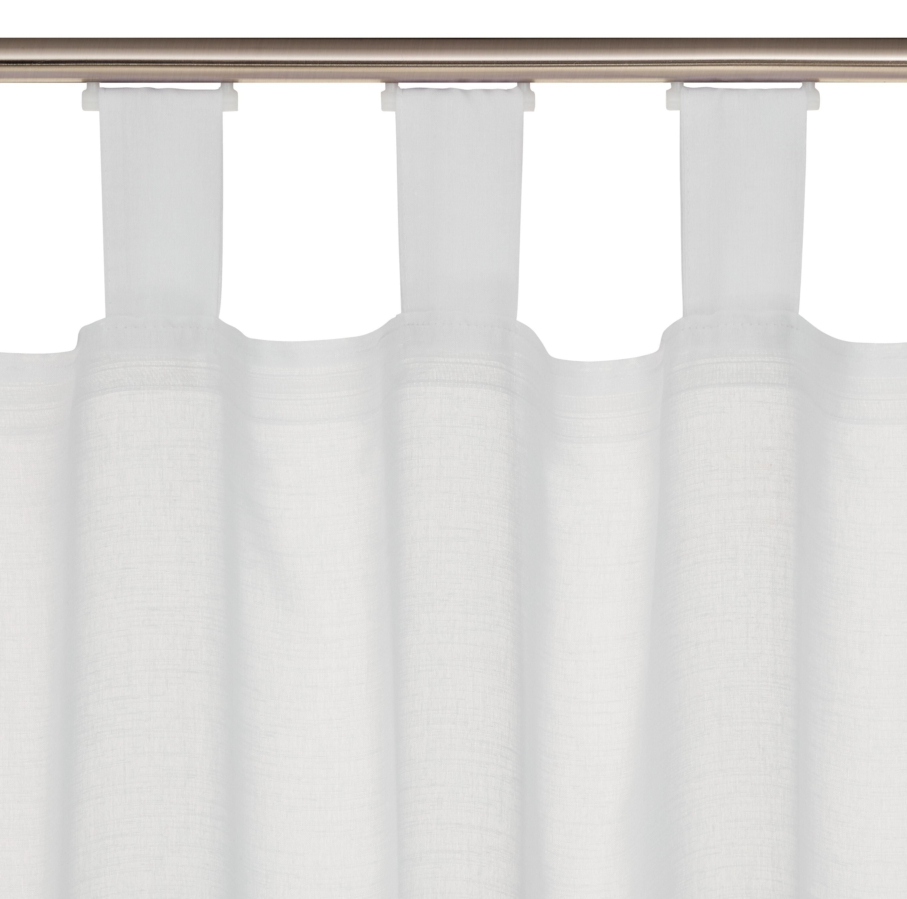 BAMBU Fertigvorhang Tag - Weiss / B: 150.0 cm x H: 260.0 cm