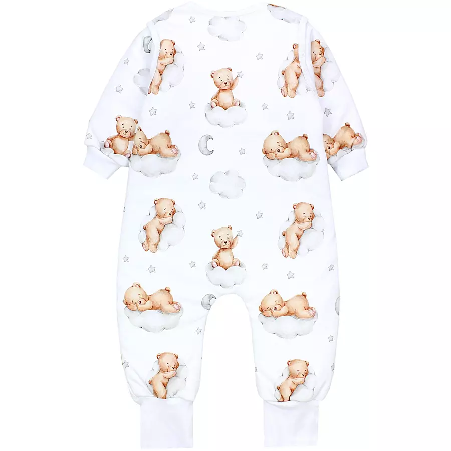 TupTam Baby Schlafsack mit Beinen und Ärmel Winter weißbeige