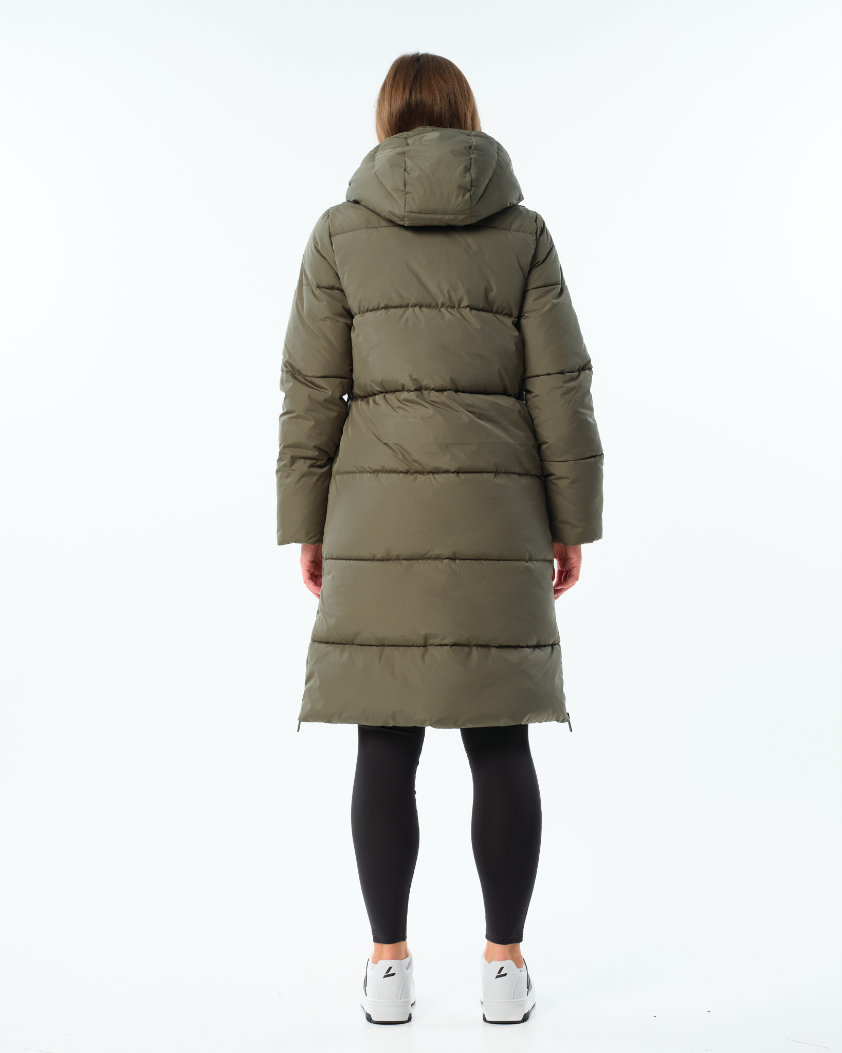 LEVITY Agnes Long Puffer Parka Green Beetle