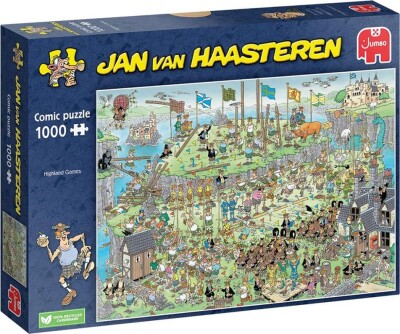 Jan Van Haasteren Puslespil - 1000 Brikker - Highland Games