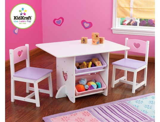 KIDKRAFT - Ensemble table et chaise enfant Table Et 2 Chaises Coeur - 26913