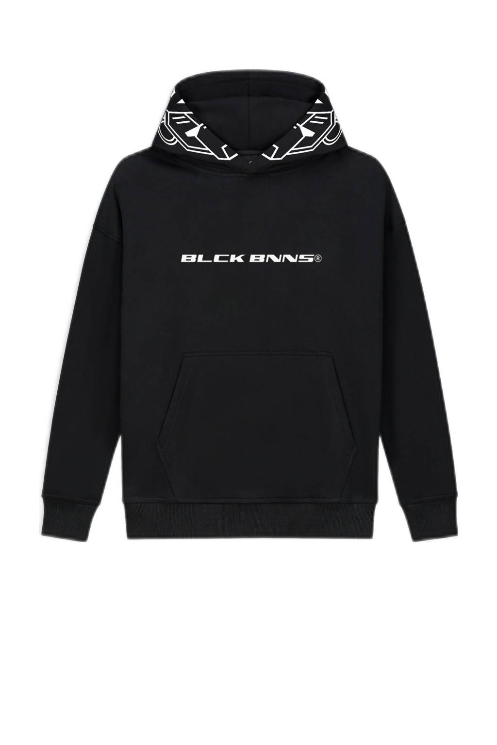 BLACK BANANAS hoodie met logo zwart/wit