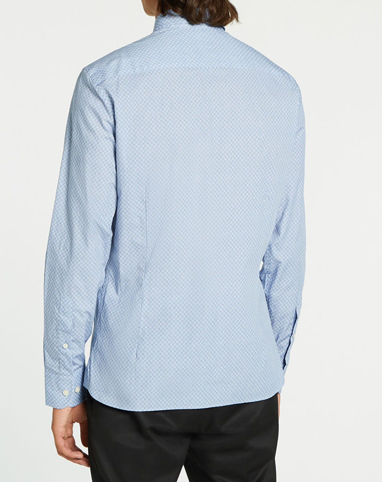 Hackett London Chemise Slim Fit imprimée Color bleu ciel