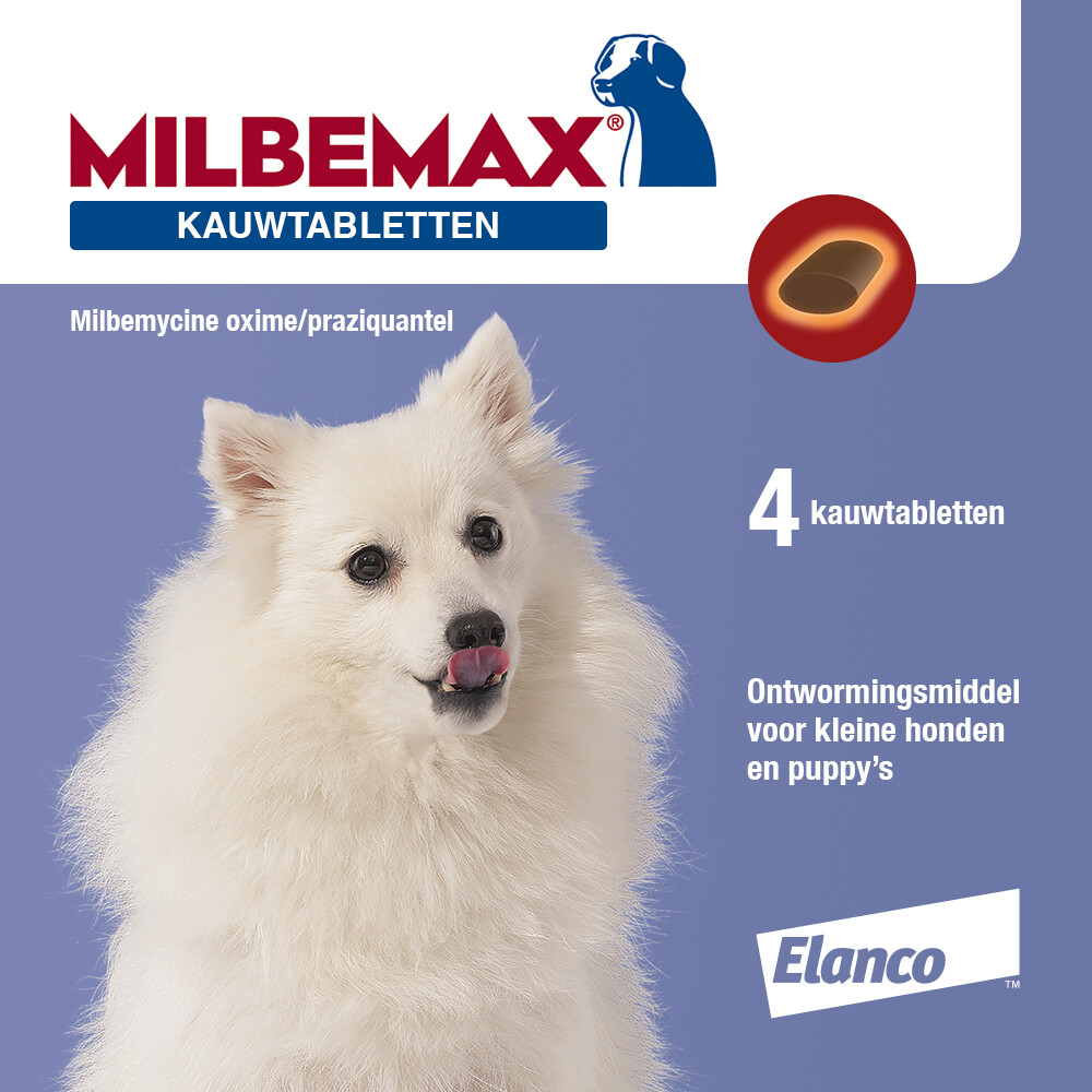 Milbemax Ontworming Kauwtabletten Hond 1 - 5 kg4 tabletten
