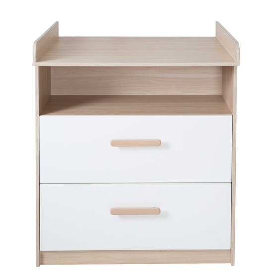 Cabane Commode à Langer 2 Tiroirs   Blanc / Bois        de               Roba