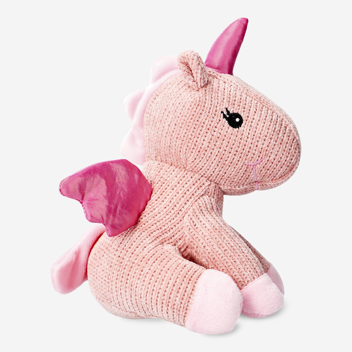 Pink enhjørning i plys