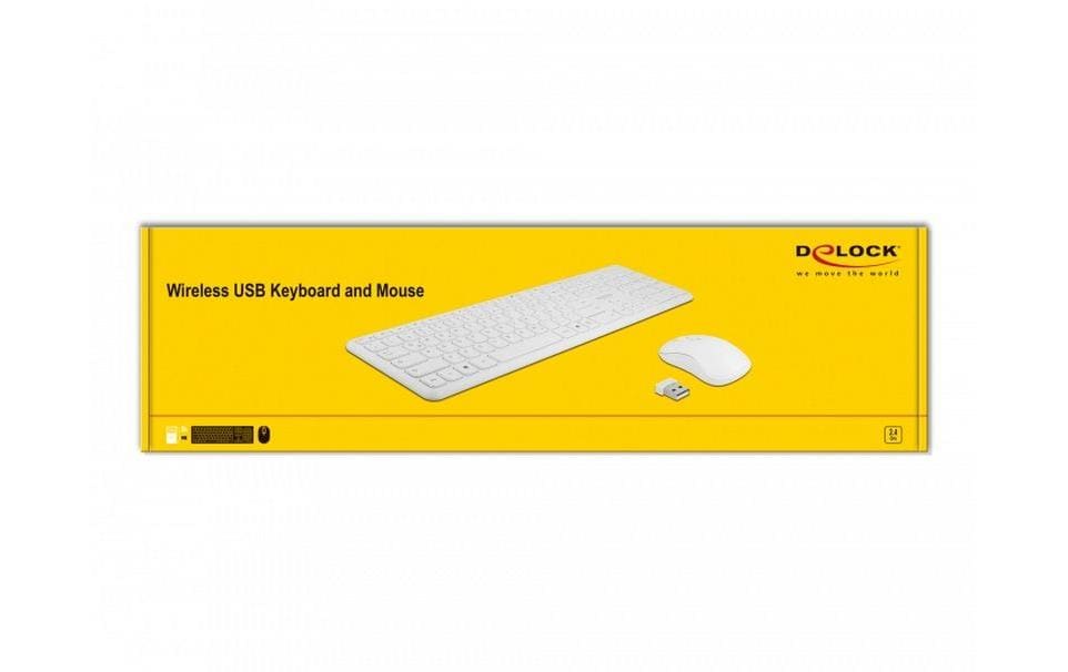Tastatur-Maus-Set 12703 Wireless WeissSet aus Wireless-Tastatur und -Maus