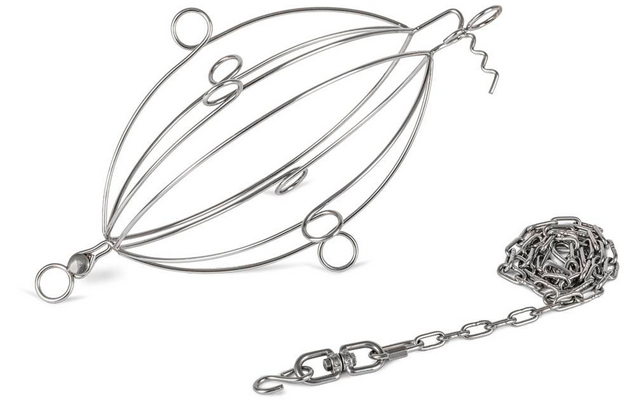 Petromax Geflügel Grillkorb mit Kette und Haken