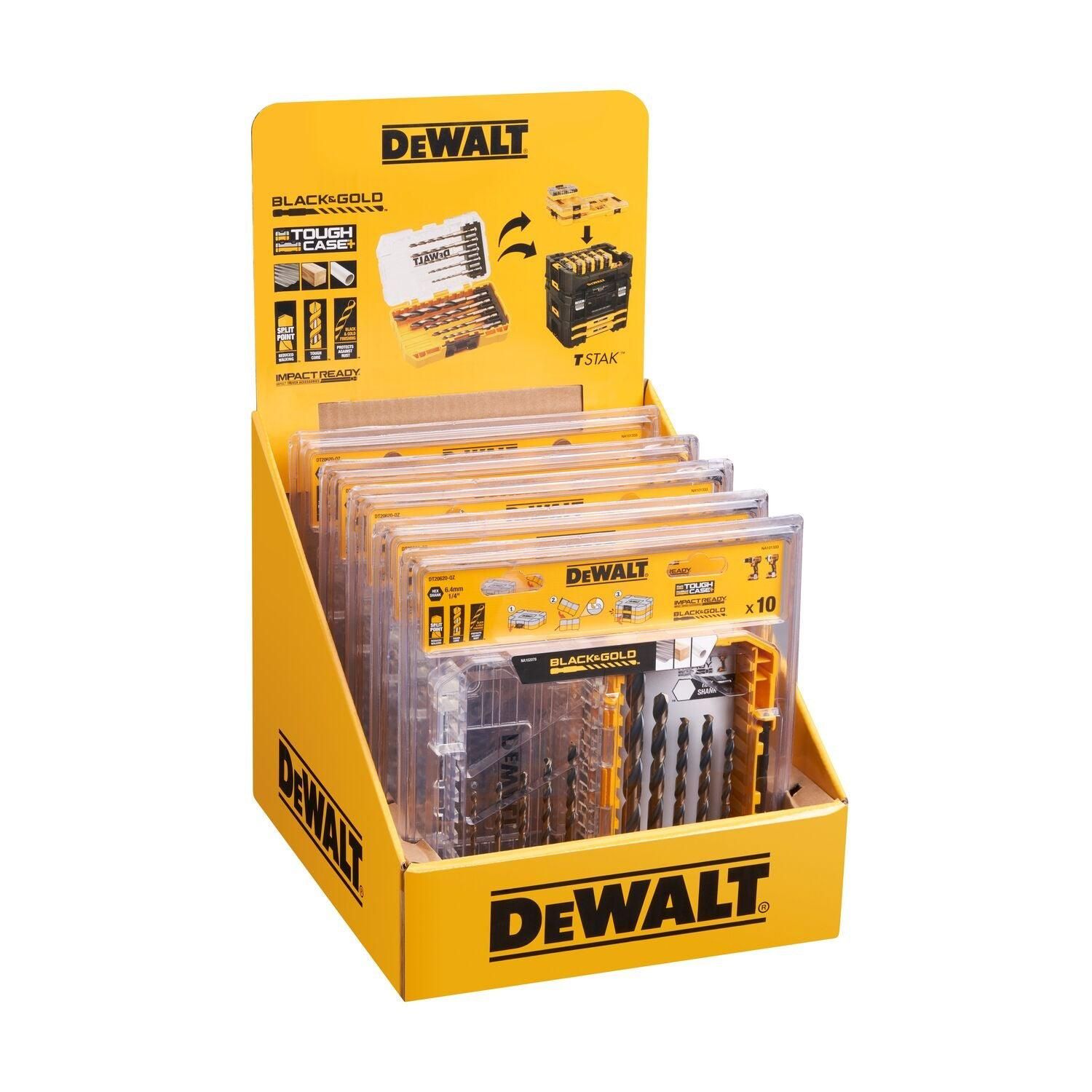 DeWALT DT20620 EXTREME™ Impact Black&Gold Metaalborenset 10-delig in TOUGH CASE