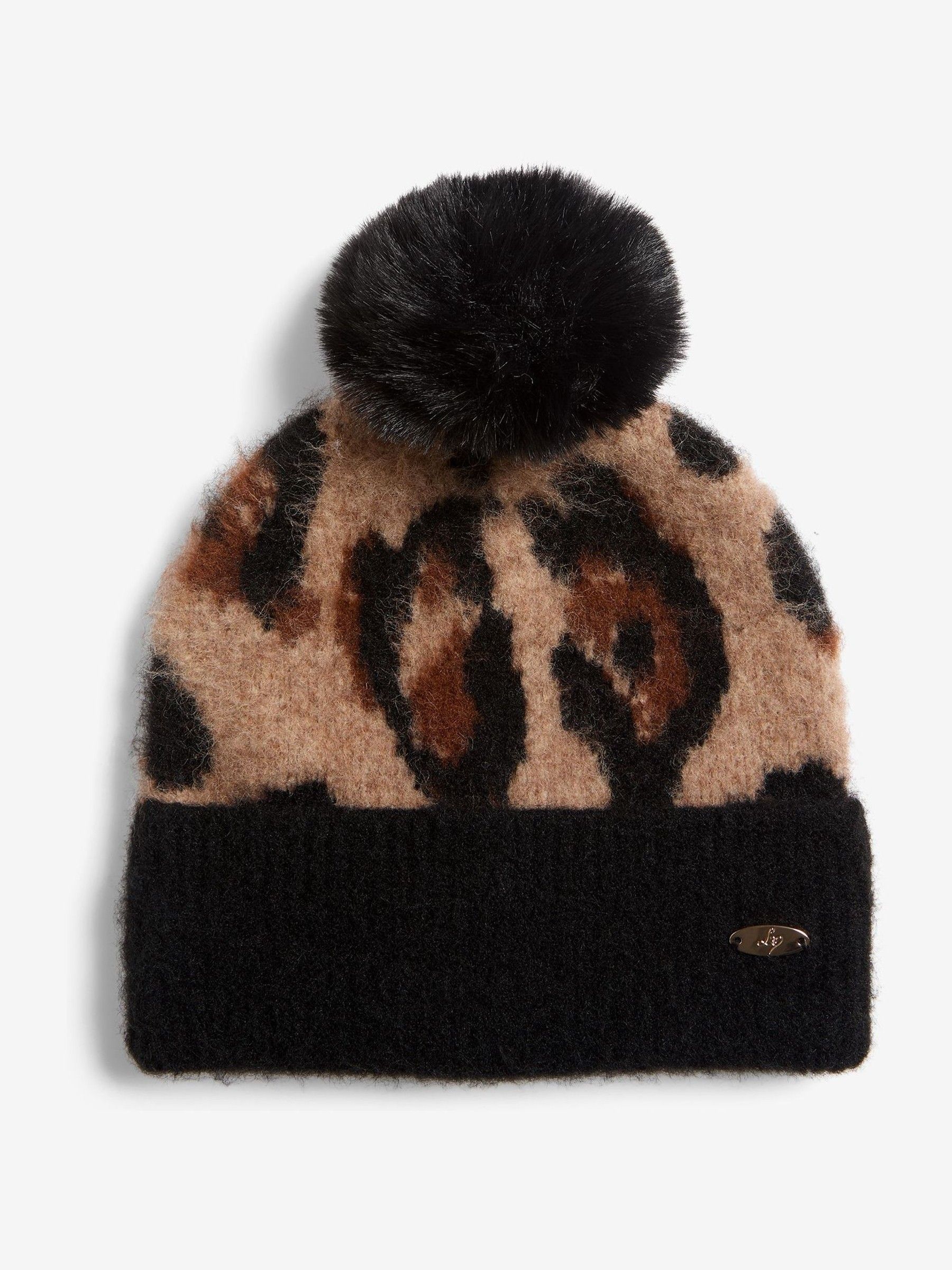 Klassieke luipaardprint - Lipsy Brushed Pom Hat