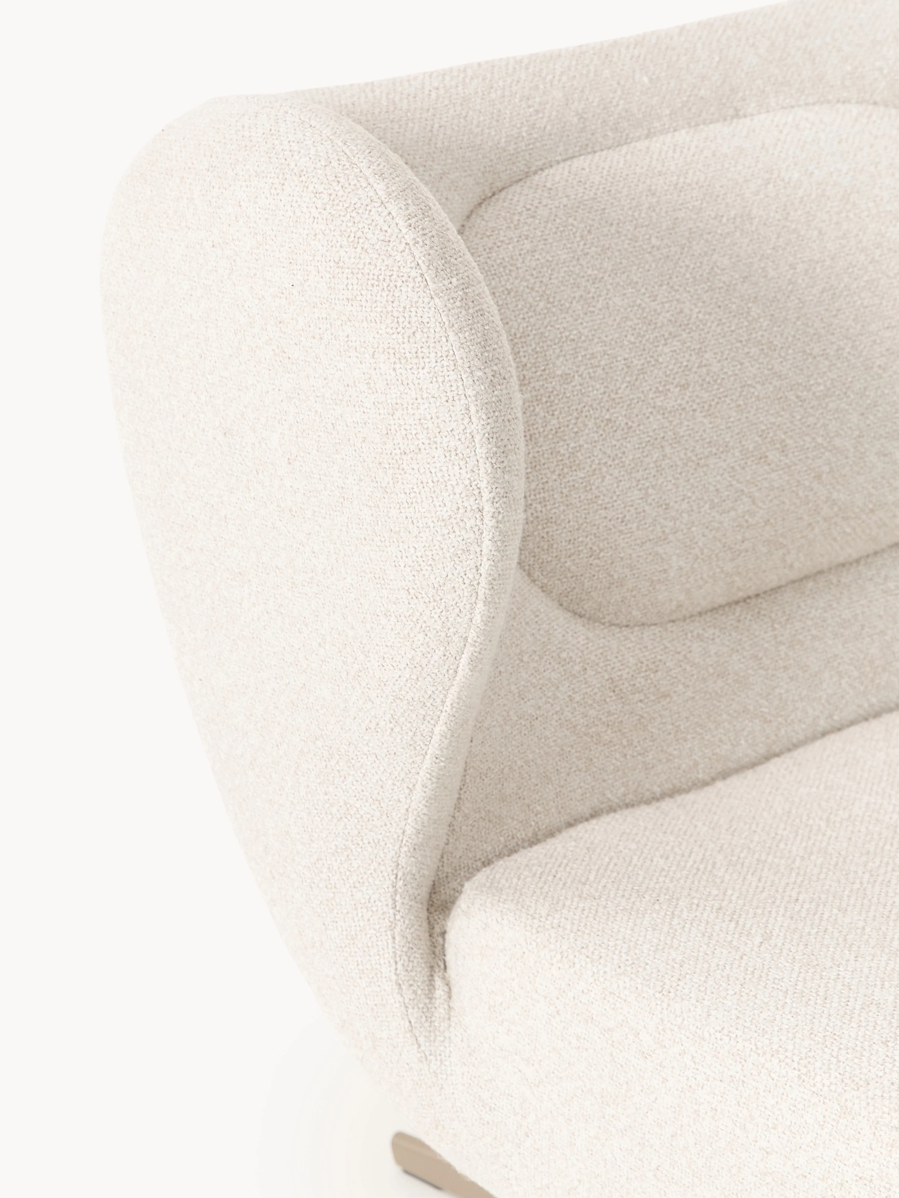 Bouclé draaibare loungefauteuil Ines