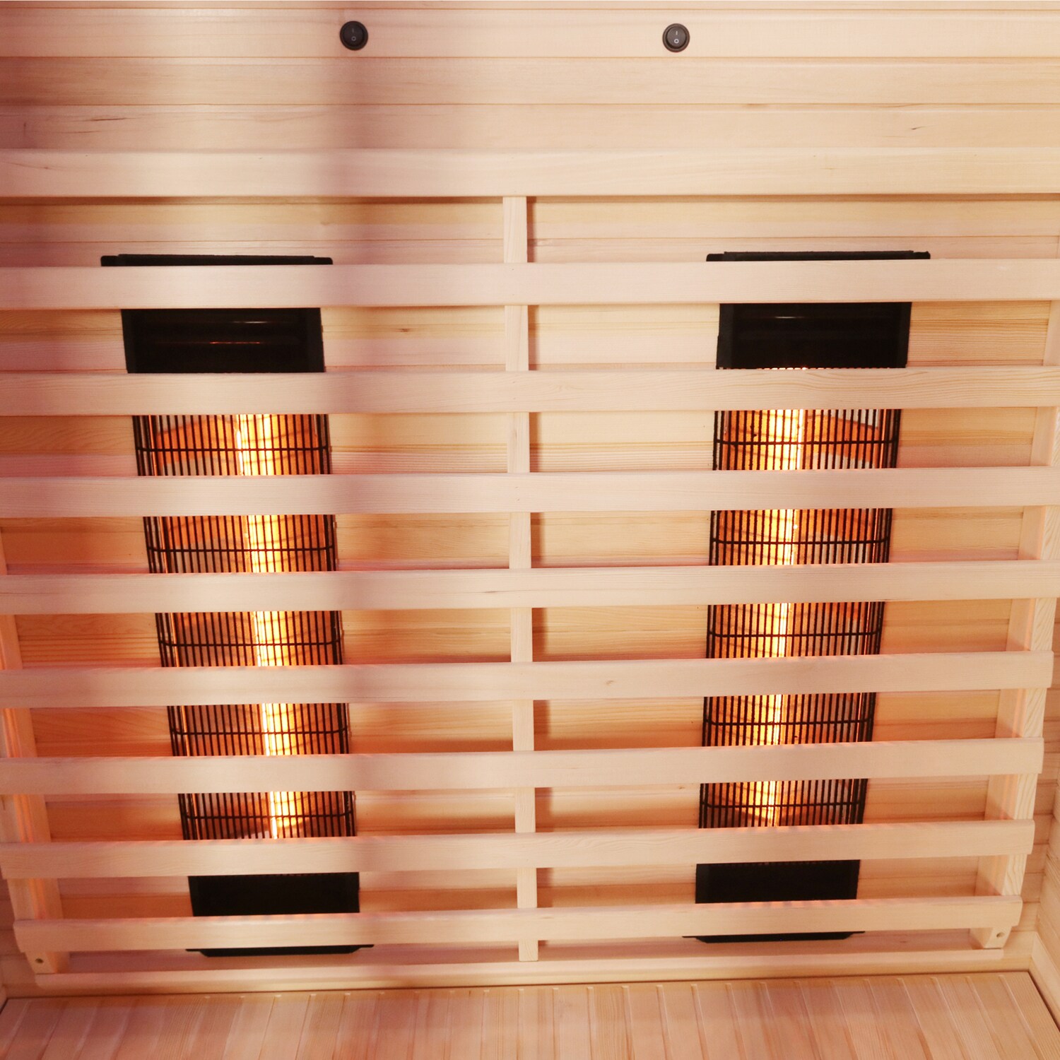 Tronitechnik® Infrarotkabine Infrarotsauna MANILA 120cm x 100cm inkl. 5 Vollspektrumstrahler, 2 Personen, LED, Hemlock