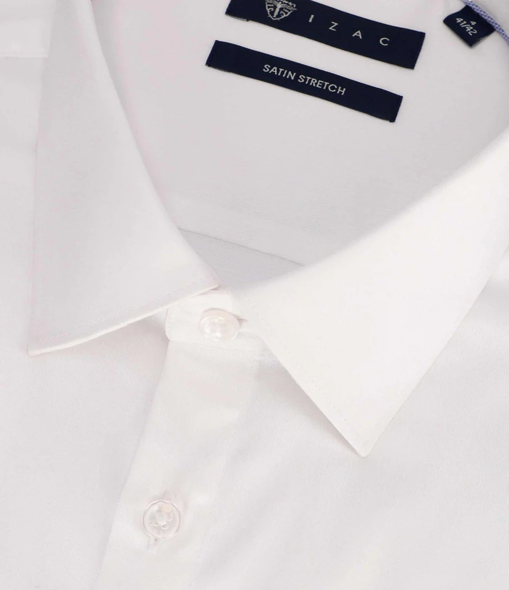 Chemise en satin stretch BLANC