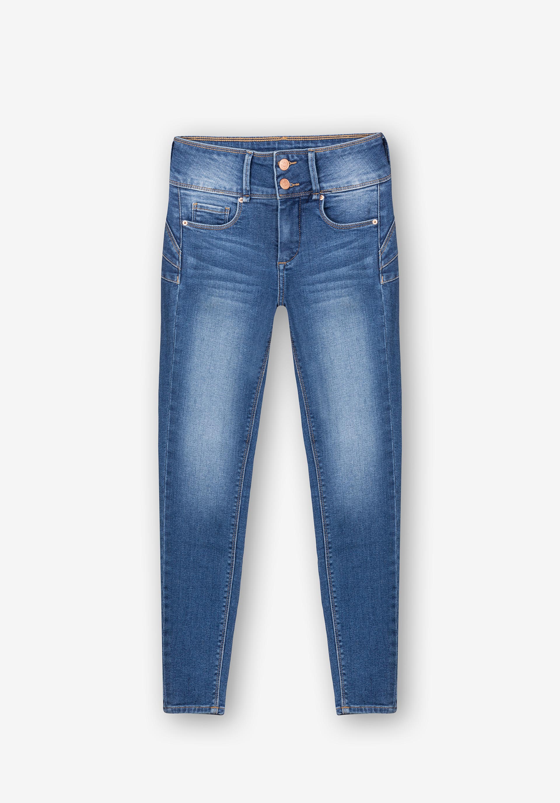 Jeans Double-up Skinny Cintura Alta Térmicos