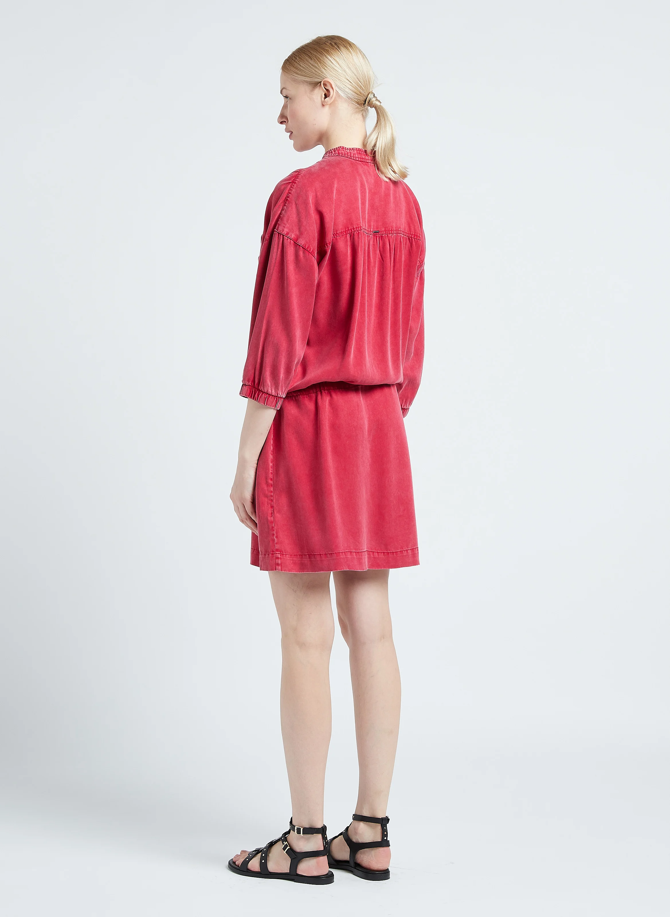 CYNTHIA - Sandales plates en cuir| Noir