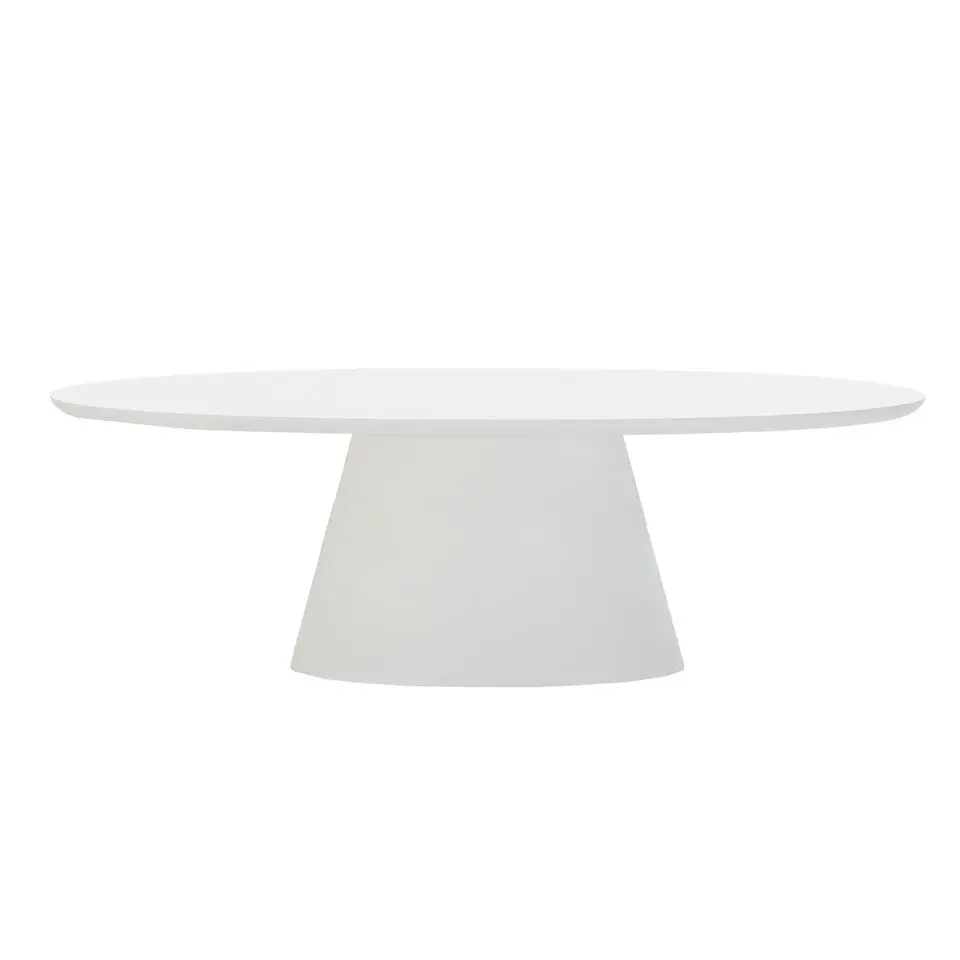 Tuintafel Ovaal 240cm - Wit Eco Composiet - Cleo