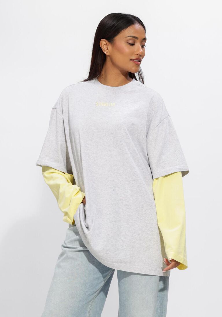 grijze stieglitz tops & t-shirts skate tee double sleeves
